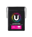 U By Kotex Ultrathin Super Pads with Wings 12pk