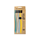 Grin Adults Recycled Summer Beach Soft Toothbrush 4pk